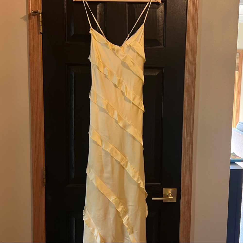 Show Me Your MuMu Yellow Ruffle Dress